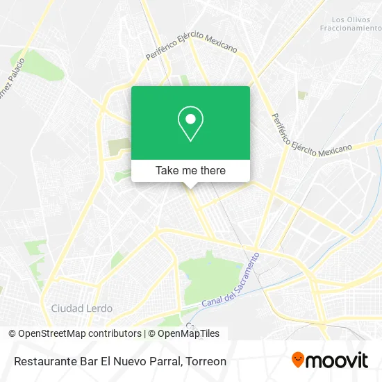 Mapa de Restaurante Bar El Nuevo Parral