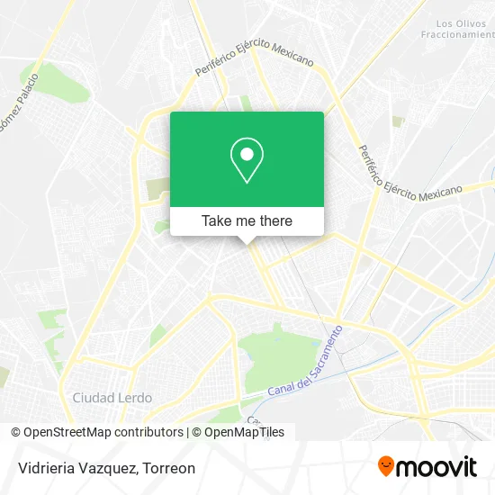 Mapa de Vidrieria Vazquez