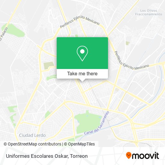 Mapa de Uniformes Escolares Oskar