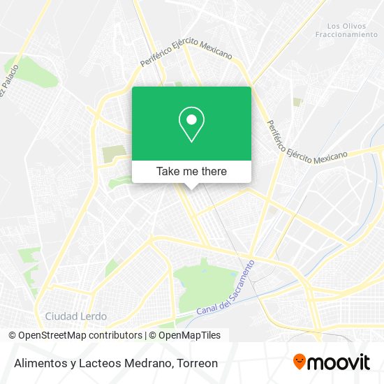 Alimentos y Lacteos Medrano map