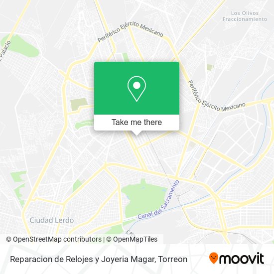 Mapa de Reparacion de Relojes y Joyeria Magar