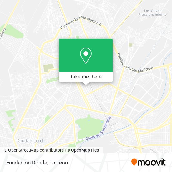 Mapa de Fundación Dondé