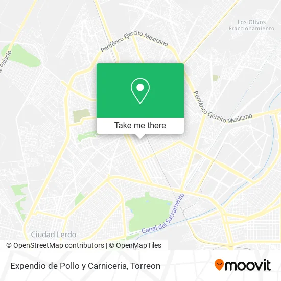 Mapa de Expendio de Pollo y Carniceria