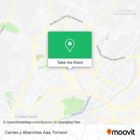 Mapa de Carnes y Abarrotes Aaa