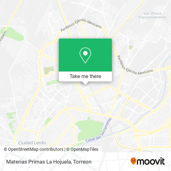 Materias Primas La Hojuela map