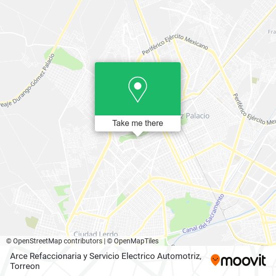 Arce Refaccionaria y Servicio Electrico Automotriz map