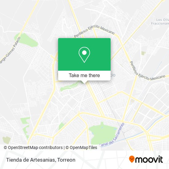 Mapa de Tienda de Artesanias