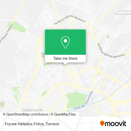 Frycee Helados Fritos map