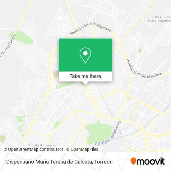Mapa de Dispensario Maria Teresa de Calcuta