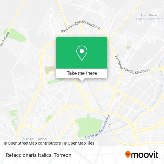 Mapa de Refaccionaria Italica