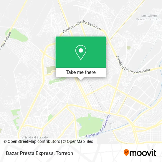 Bazar Presta Express map
