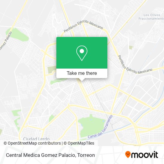 Central Medica Gomez Palacio map