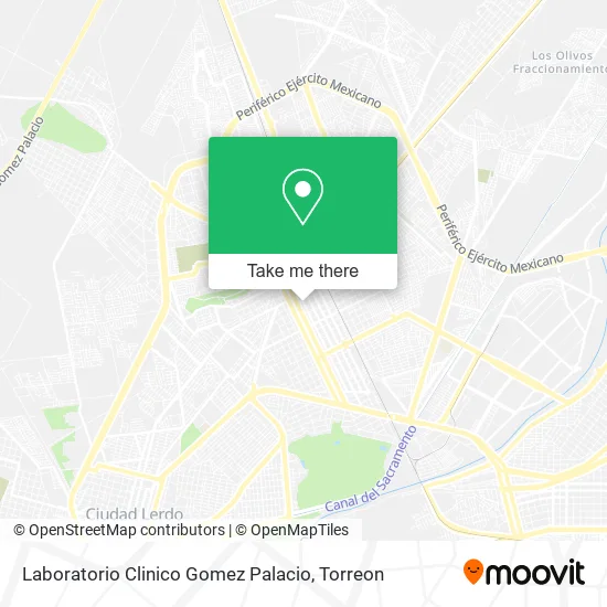 Laboratorio Clinico Gomez Palacio map