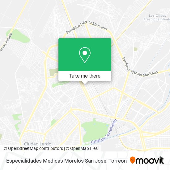 Especialidades Medicas Morelos San Jose map