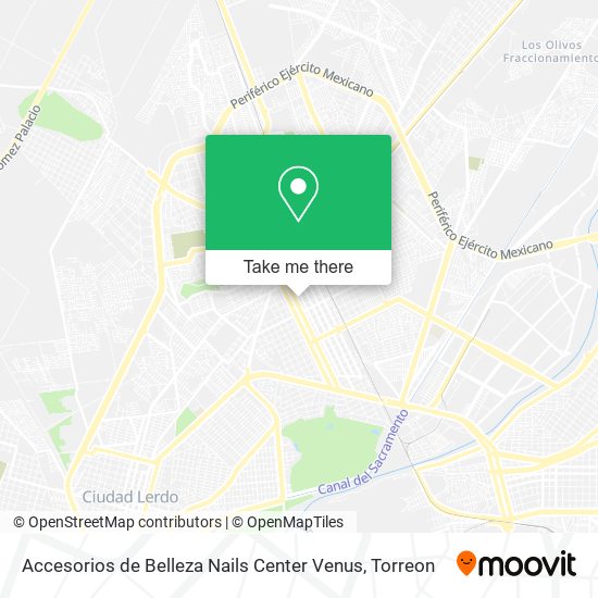 Accesorios de Belleza Nails Center Venus map