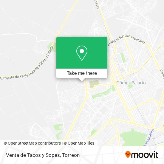 Venta de Tacos y Sopes map
