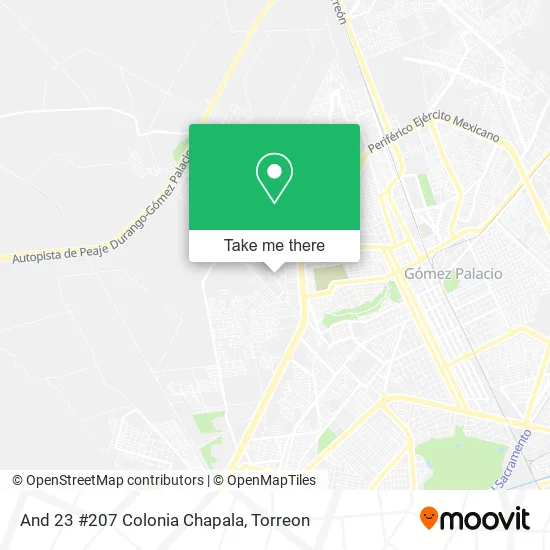 And 23 #207 Colonia Chapala map