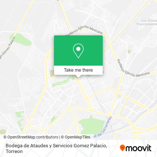 Bodega de Ataudes y Servicios Gomez Palacio map