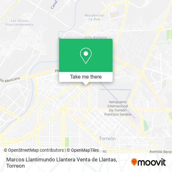 Mapa de Marcos Llantimundo Llantera Venta de Llantas