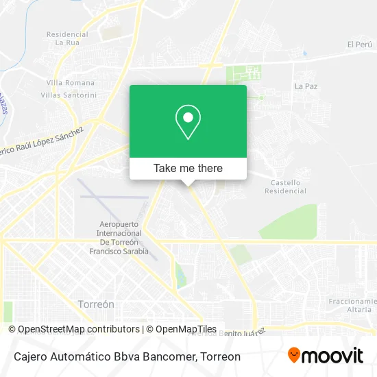 Mapa de Cajero Automático Bbva Bancomer