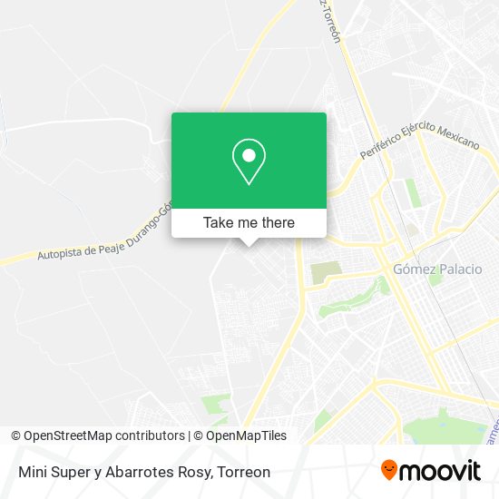 Mapa de Mini Super y Abarrotes Rosy