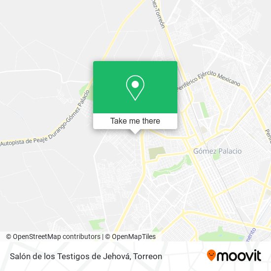 Salón de los Testigos de Jehová map