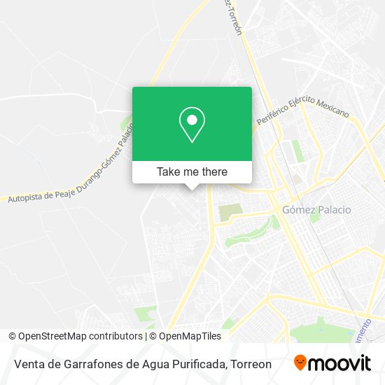 Mapa de Venta de Garrafones de Agua Purificada
