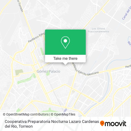 Mapa de Cooperativa Preparatoria Nocturna Lazaro Cardenas del Rio
