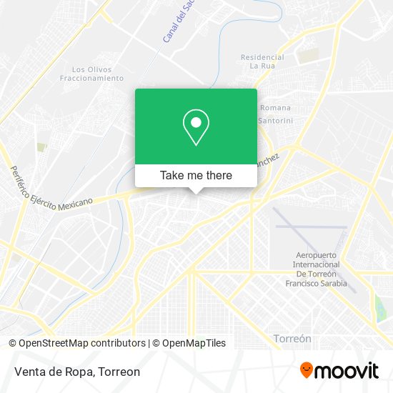 Venta de Ropa map