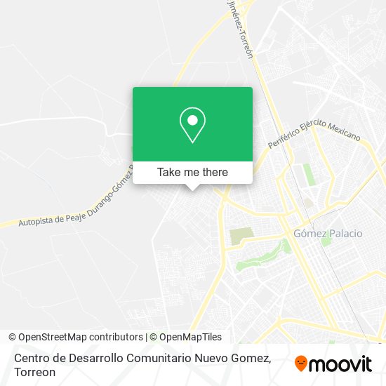 Mapa de Centro de Desarrollo Comunitario Nuevo Gomez