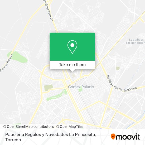Mapa de Papeleria Regalos y Novedades La Princesita