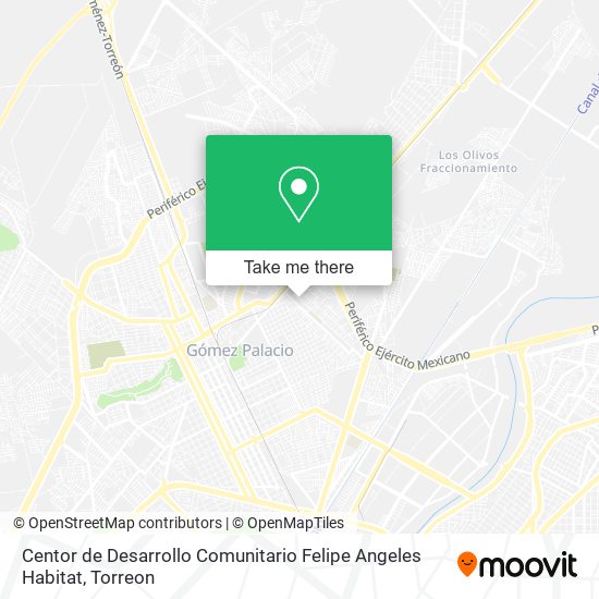 Centor de Desarrollo Comunitario Felipe Angeles Habitat map