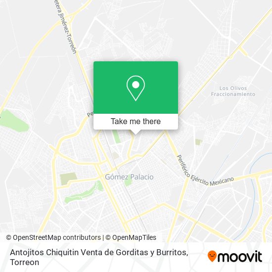 Antojitos Chiquitin Venta de Gorditas y Burritos map