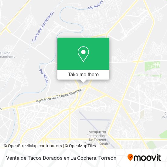 Venta de Tacos Dorados en La Cochera map