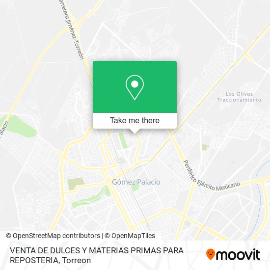 VENTA DE DULCES Y MATERIAS PRIMAS PARA REPOSTERIA map