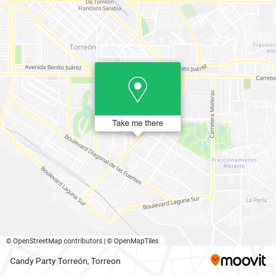 Candy Party Torreón map