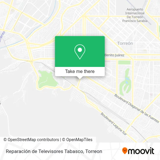 Reparación de Televisores Tabasco map