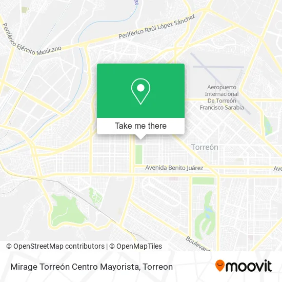 Mapa de Mirage Torreón Centro Mayorista