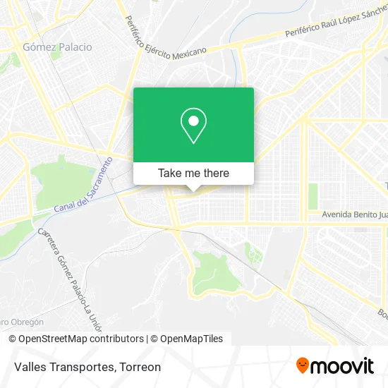 Mapa de Valles Transportes