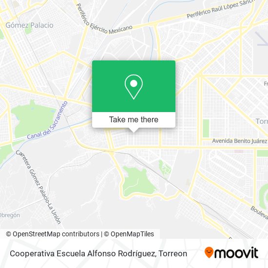 Mapa de Cooperativa Escuela Alfonso Rodríguez