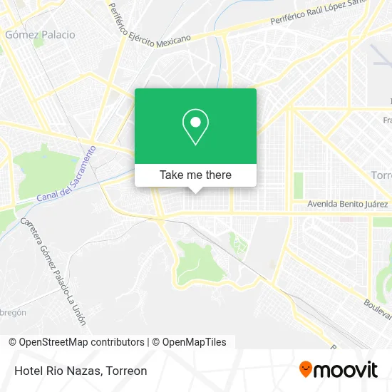 Hotel Rio Nazas map