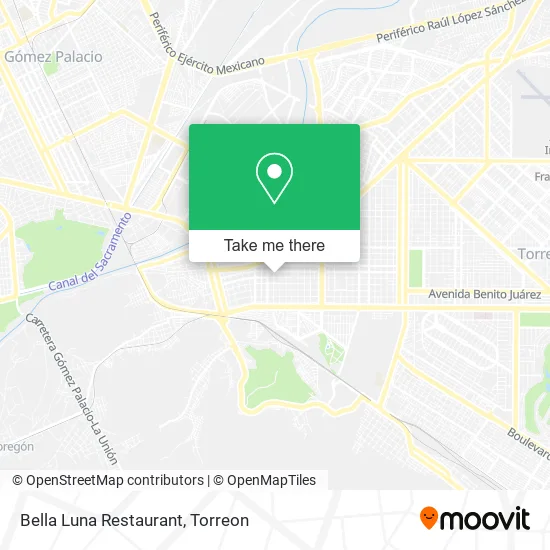 Bella Luna Restaurant map