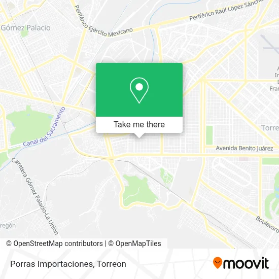 Porras Importaciones map