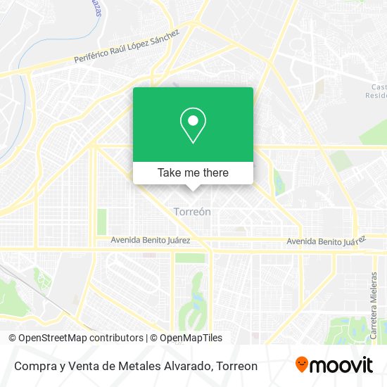 Compra y Venta de Metales Alvarado map