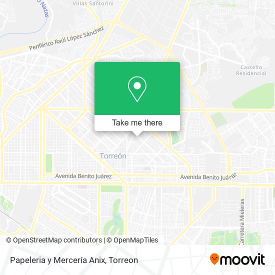 Mapa de Papeleria y Mercería Anix