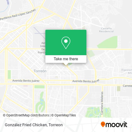 González Fried Chicken map