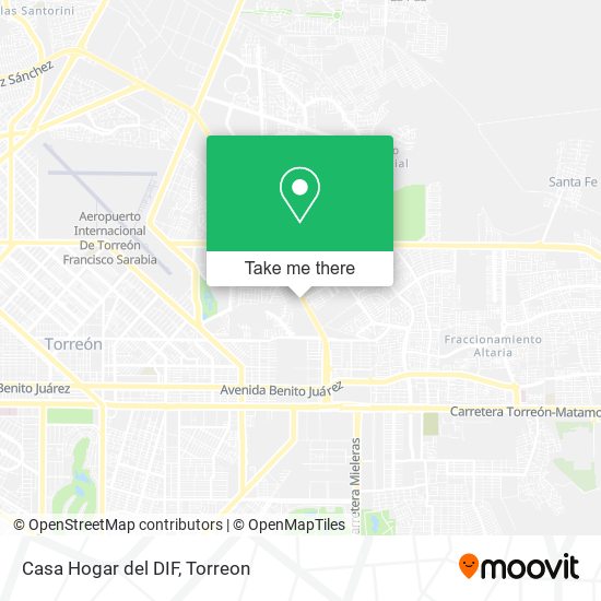 Mapa de Casa Hogar del DIF