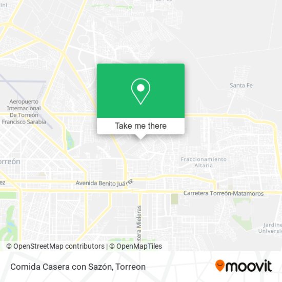 Comida Casera con Sazón map
