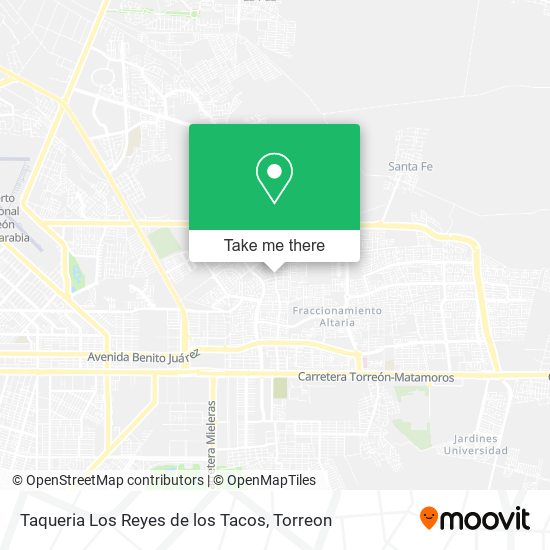 Mapa de Taqueria Los Reyes de los Tacos