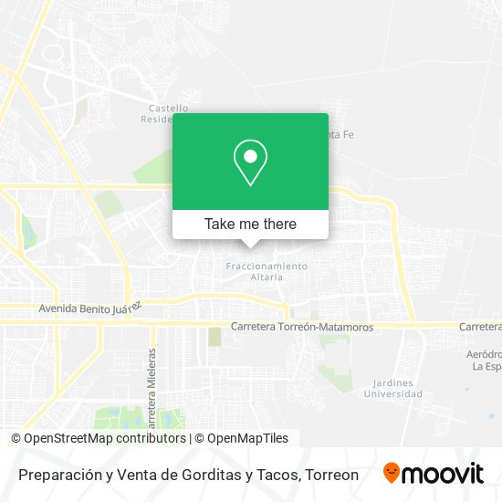 Mapa de Preparación y Venta de Gorditas y Tacos